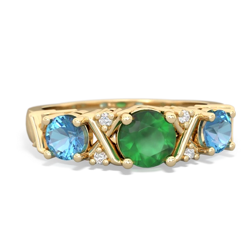 emerald-blue topaz timeless ring