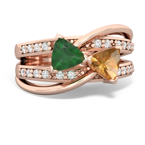 emerald-citrine couture ring
