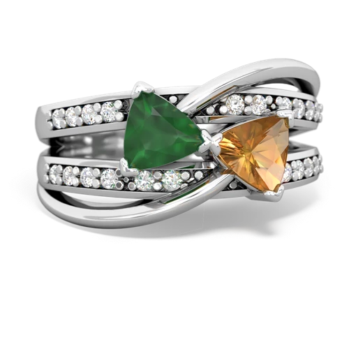 emerald-citrine couture ring