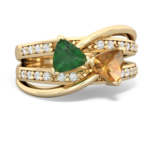 emerald-citrine couture ring