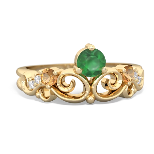 emerald-citrine crown keepsake ring