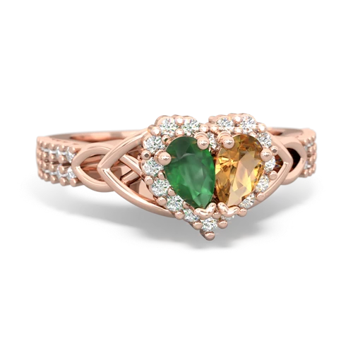 emerald-citrine keepsake engagement ring