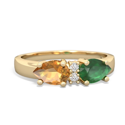 emerald-citrine timeless ring