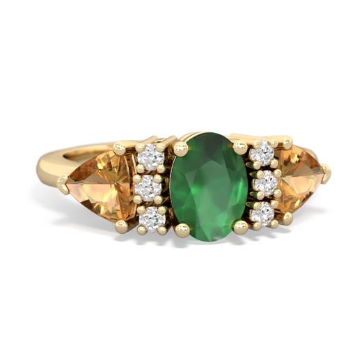 emerald-citrine timeless ring