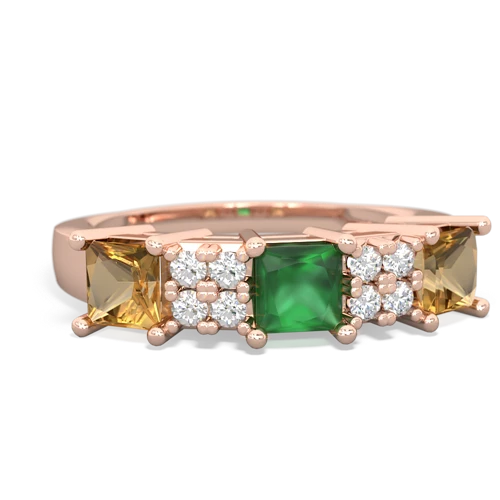 emerald-citrine timeless ring