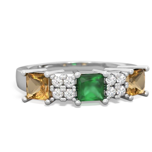 emerald-citrine timeless ring