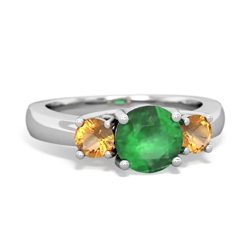 emerald-citrine timeless ring