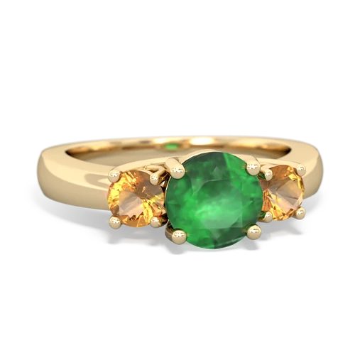 emerald-citrine timeless ring