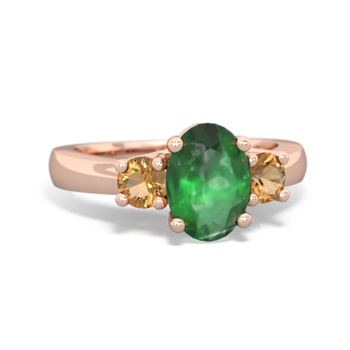 emerald-citrine timeless ring