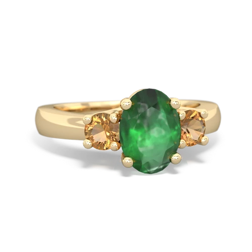 emerald-citrine timeless ring