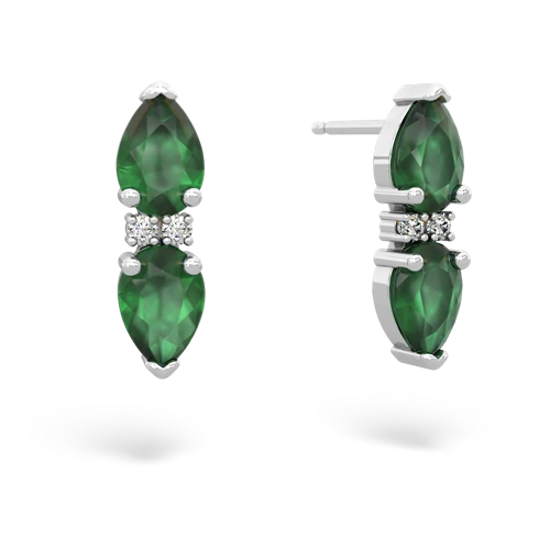 emerald bowtie earrings
