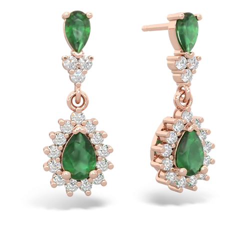 emerald dangle earrings