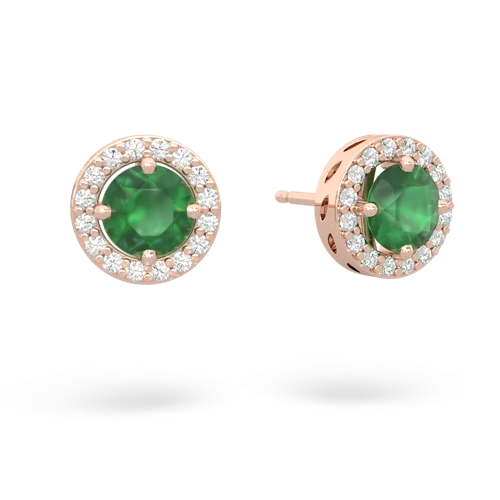 emerald halo earrings