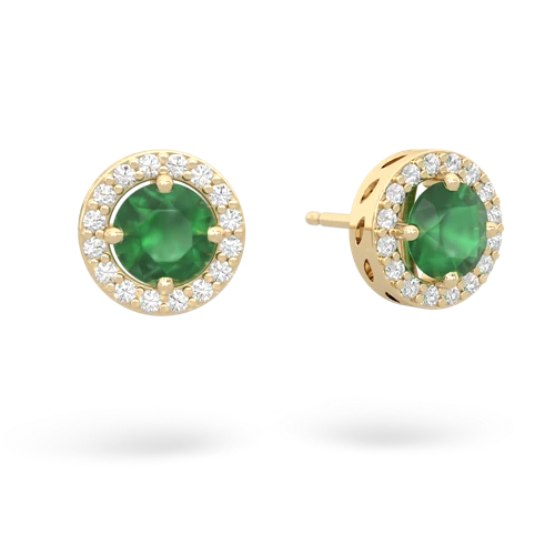 emerald halo earrings