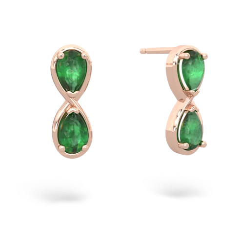 emerald infinity earrings