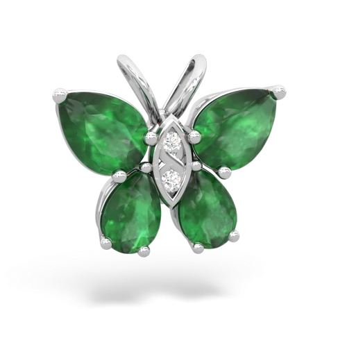 emerald-emerald butterfly pendant