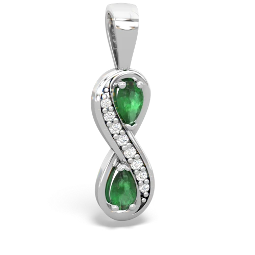 Emerald Genuine Emerald with Genuine Emerald Keepsake Infinity pendant Pendant
