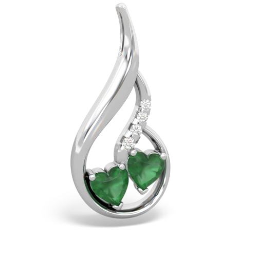emerald-emerald keepsake swirl pendant