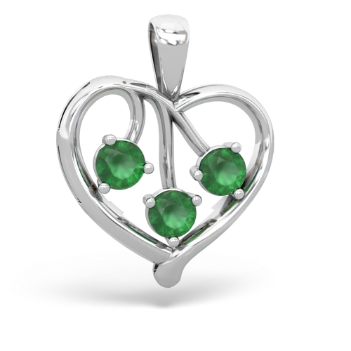 peridot-blue topaz love heart pendant