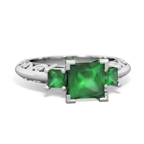 lab emerald-amethyst engagement ring