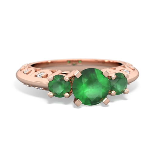 emerald-emerald engagement ring