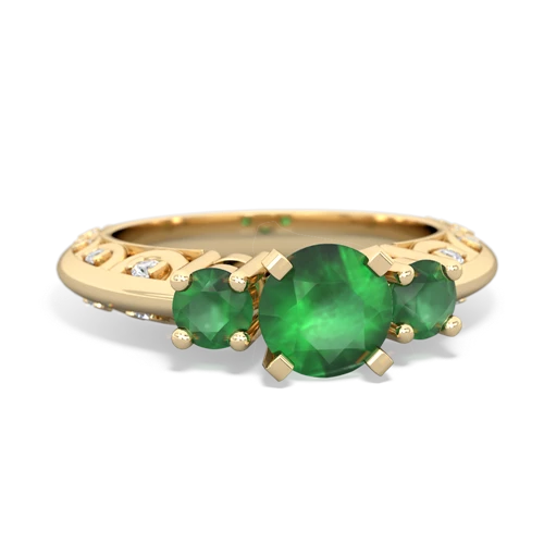 emerald-emerald engagement ring