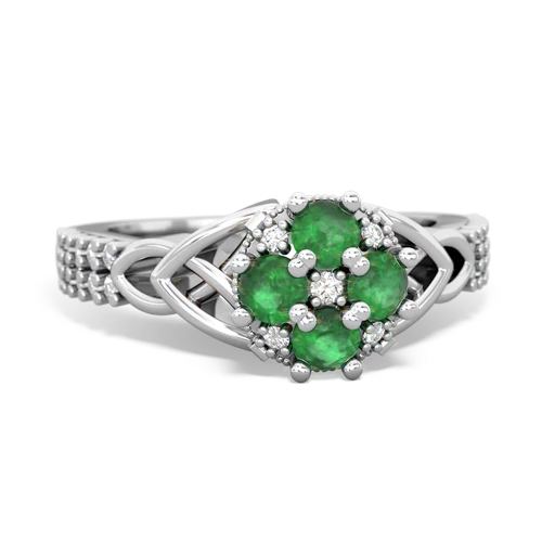 emerald-emerald engagement ring