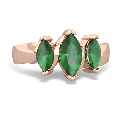 emerald-emerald keepsake ring