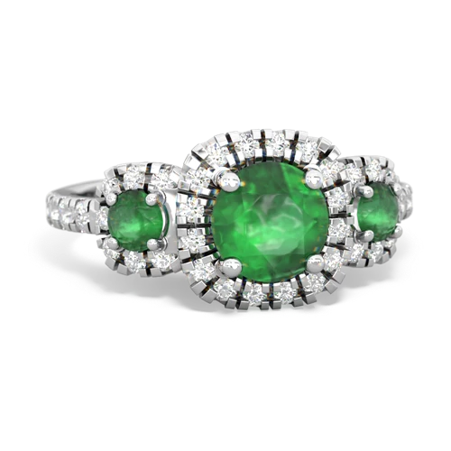 peridot-alexandrite three stone regal ring