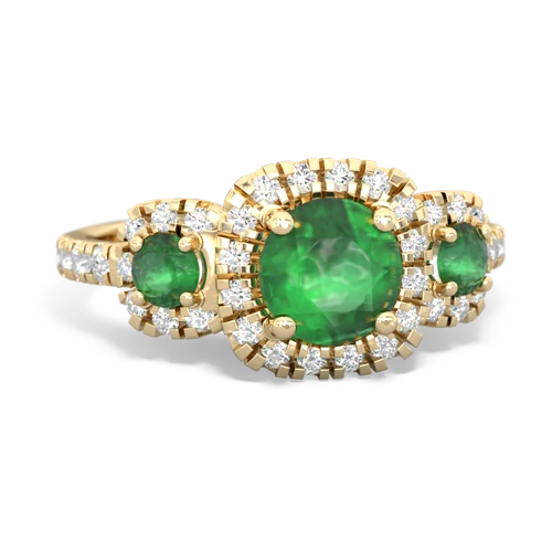 peridot-citrine three stone regal ring