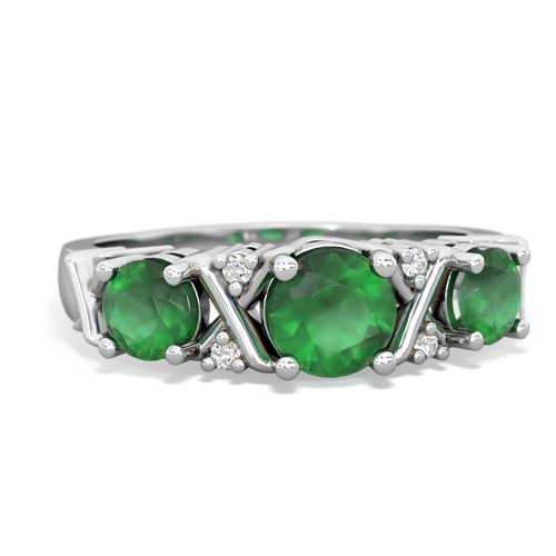 lab emerald-amethyst timeless ring