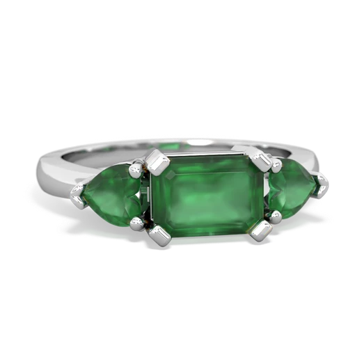 lab emerald-amethyst timeless ring