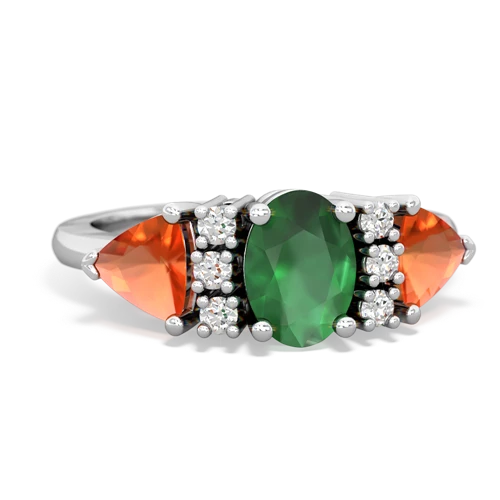 emerald-fire opal timeless ring