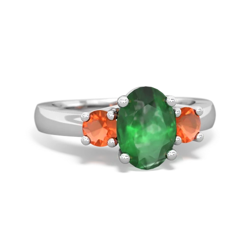 emerald-fire opal timeless ring