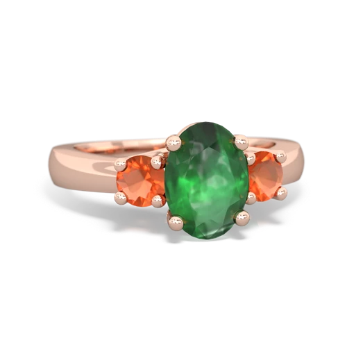 emerald-fire opal timeless ring