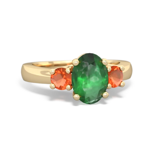 emerald-fire opal timeless ring