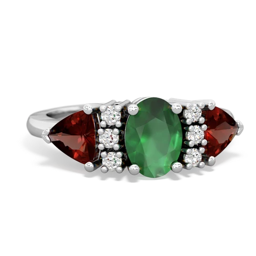 emerald-garnet timeless ring