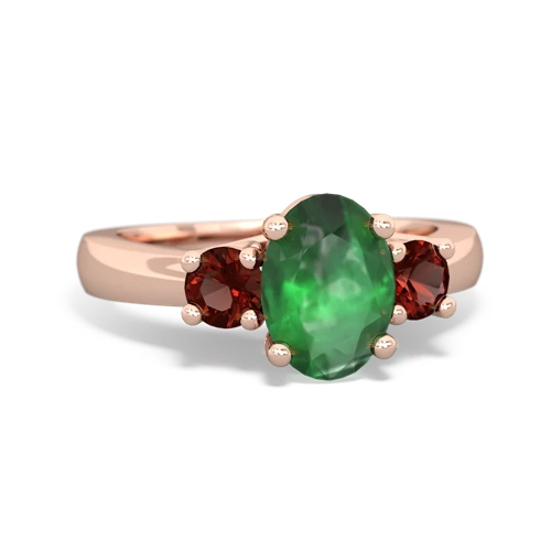 emerald-garnet timeless ring