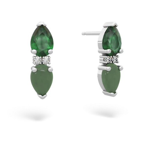 emerald-jade bowtie earrings