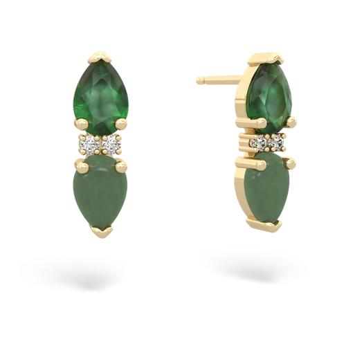 emerald-jade bowtie earrings