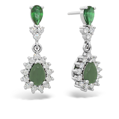 emerald-jade dangle earrings