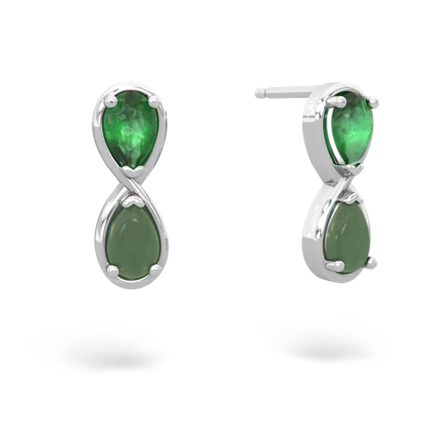 emerald-jade infinity earrings