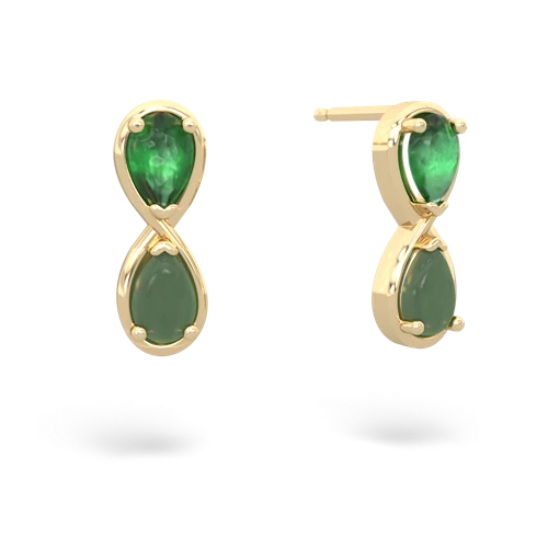emerald-jade infinity earrings