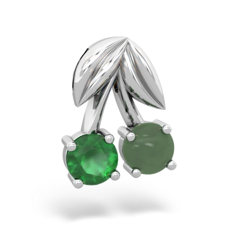 emerald-jade cherries pendant