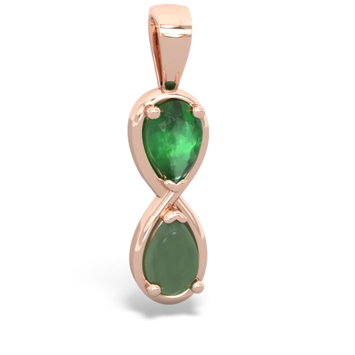emerald-jade infinity pendant