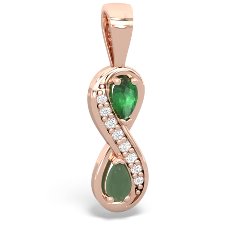 emerald-jade keepsake infinity pendant