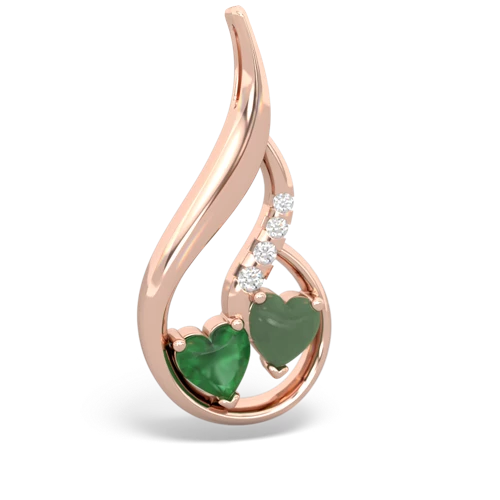 emerald-jade keepsake swirl pendant