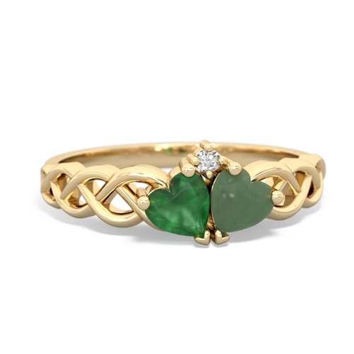 emerald-jade celtic braid ring