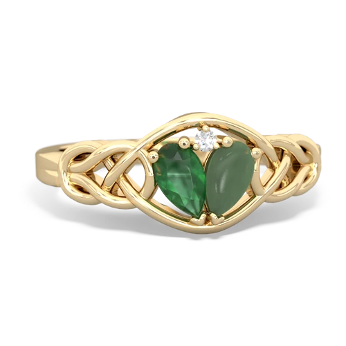 emerald-jade celtic knot ring