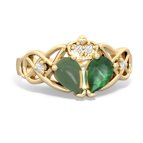 emerald-jade claddagh ring